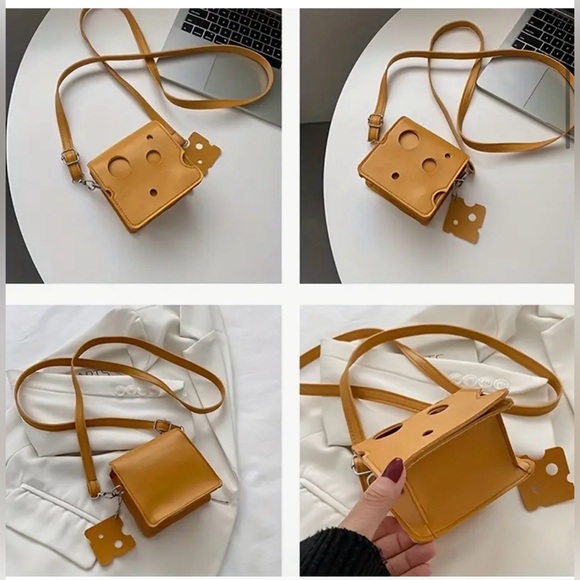 New Swiss Cheese 🧀 Yellow Crossbody Bag - Picture 5 of 5